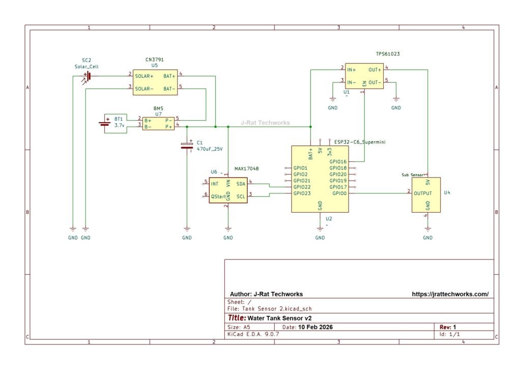 Water Tank Monitor Schematics